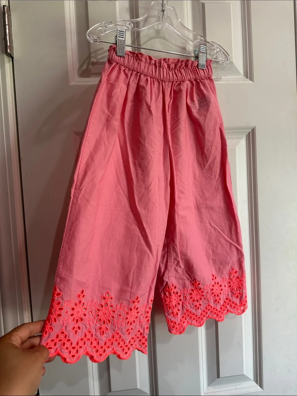 NEW GAP Coral Pink Eyelet Hem Midi Skirt size 3